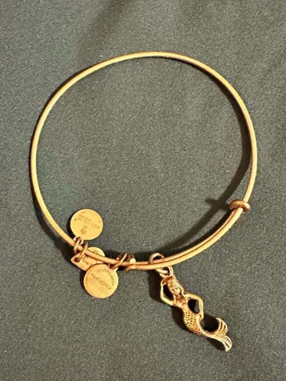 Alex and Ani Gold Mermaid Charm Bangle